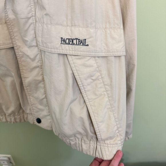 Pacific Trail Cream Outerwear men’s jacket wind breaker hooded size XL - Picture 6 of 11